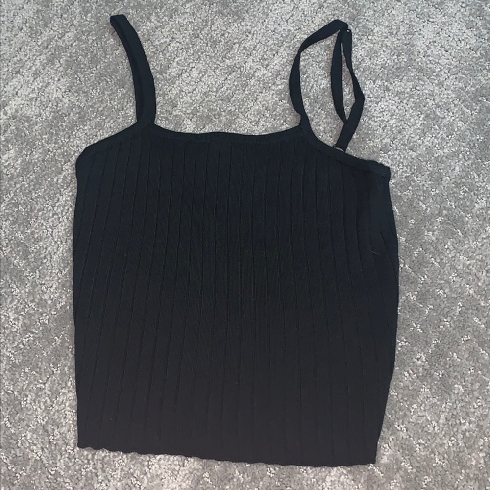 Basic Black H&M Crop Top Size S